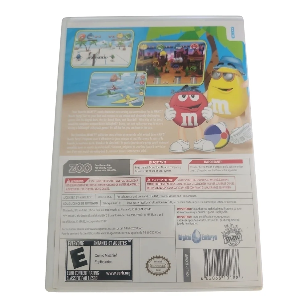 M&M’s Beach Party (Nintendo Wii) – Complete w/ Game Disc & Manual – Fun Mini-Gam